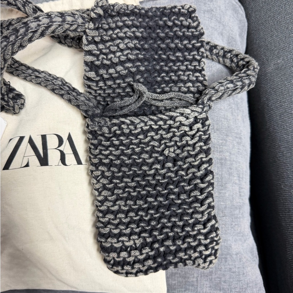 NWT Zara Man Unisex MACRAMÉ CROSSBODY BAG - Picture 10 of 12
